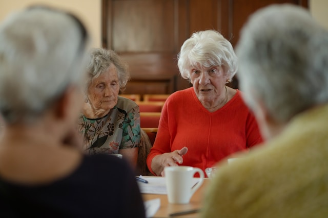 Socialising at Campania ARBD Care Home