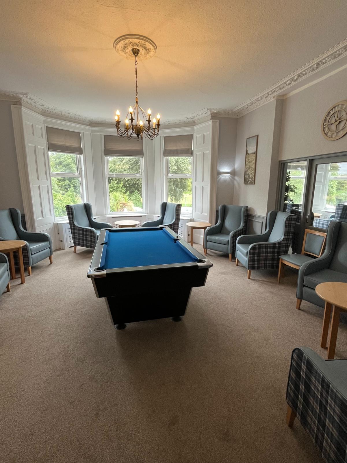 lounge with pool table